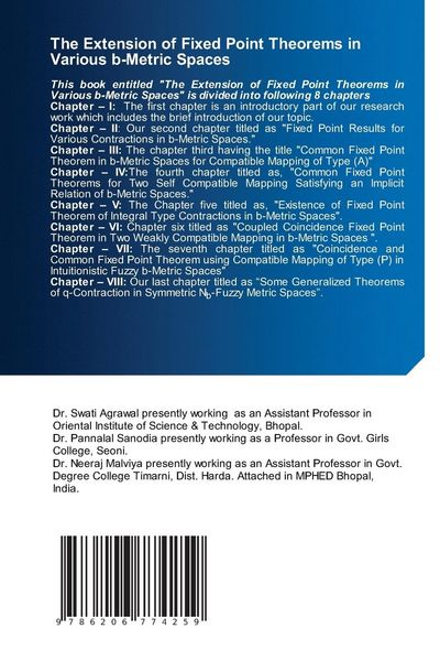 Produktbild: The Extension of Fixed Point Theorems in Various b-Metric Spaces