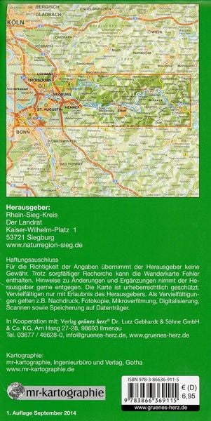 Produktbild: Wanderkarte Naturregion Sieg
