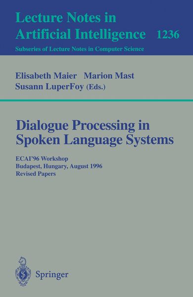 Produktbild: Dialogue Processing in Spoken Language Systems
