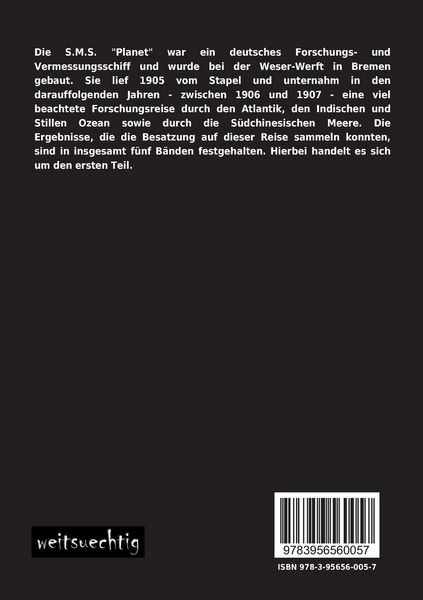 Produktbild: Forschungsreise S.M.S. "Planet" 1906-1907