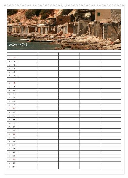 Produktbild: Ibiza / Familienplaner (hochwertiger Premium Wandkalender 2026 DIN A2 hoch), Kunstdruck in Hochglanz