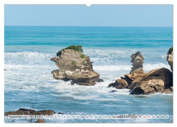 Produktbild: Neuseeland - Wandelnde Landschaften (Wandkalender 2026 DIN A2 quer), CALVENDO Monatskalender