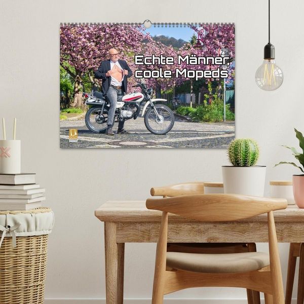 Produktbild: Echte M&auml;nner, coole Mopeds (Wandkalender 2027 DIN A3 quer), CALVENDO Monatskalender