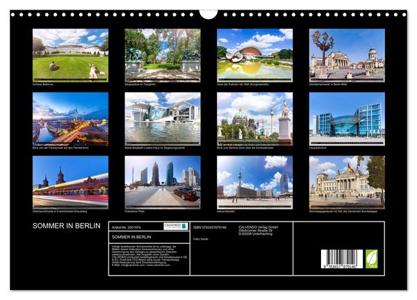 Produktbild: SOMMER IN BERLIN (Wandkalender 2026 DIN A3 quer), CALVENDO Monatskalender