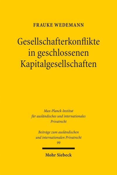 Produktbild: Gesellschafterkonflikte in geschlossenen Kapitalgesellschaften