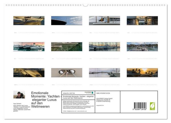 Produktbild: Emotionale Momente: Yachten - eleganter Luxus auf den Weltmeeren (hochwertiger Premium Wandkalender 2027 DIN A2 quer), Kunstdruck in Hochglanz