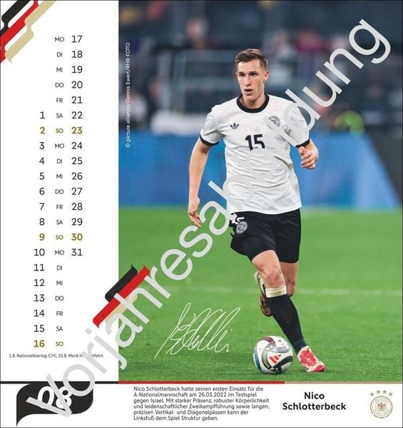 Produktbild: DFB M&auml;nner Postkartenkalender 2027