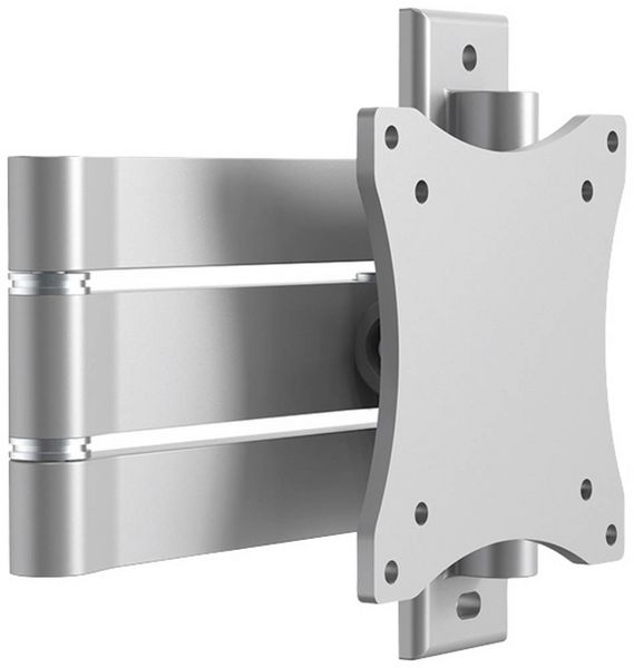 Produktbild: Neomounts FPMA-W830 Monitor-Wandhalterung 1 Display(s) 25,4 cm (10") - 68,6 cm (27") Silber Neigbar, Schwenkbar, Ausziehbar