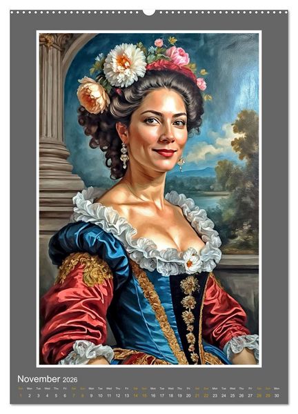 Produktbild: Ladies, Lace and Flowers (Wall Calendar 2026 DIN A2 portrait), CALVENDO 12 Month Wall Calendar