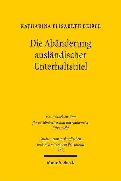 Produktbild: Bei&szlig;el, K: Ab&auml;nderung ausl&auml;ndischer Unterhaltstitel