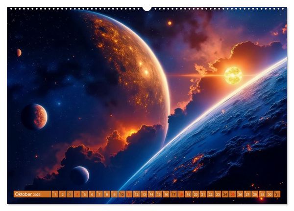 Produktbild: Ferne Galaxien (Wandkalender 2026 DIN A2 quer), CALVENDO Monatskalender