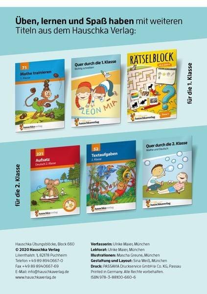 Quer durch die 1. Klasse, Lesen üben - A5-Übungsblock