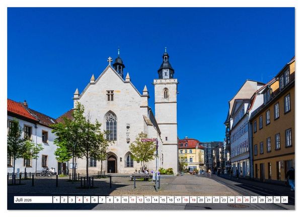 Produktbild: Romantisches Erfurt - Bilder einer Stadt voller Geschichte (hochwertiger Premium Wandkalender 2026 DIN A2 quer), Kunstdruck in Hochglanz