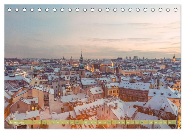 Produktbild: Aussichten auf Prag (Tischkalender 2026 DIN A5 quer), CALVENDO Monatskalender