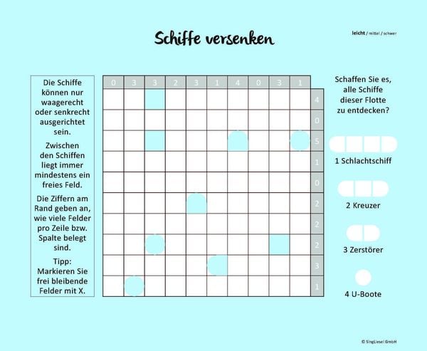 Produktbild: Schiffe versenken f&uuml;r 1 Spieler 1