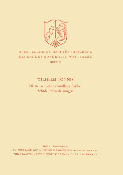 Produktbild: Die neuzeitliche Behandlung frischer Sch&auml;delhirnverletzungen
