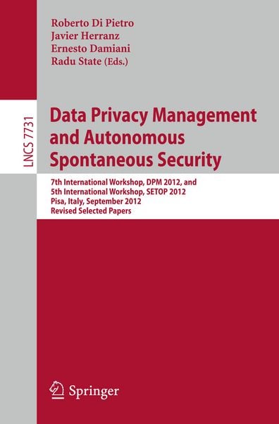 Produktbild: Data Privacy Management and Autonomous Spontaneous Security