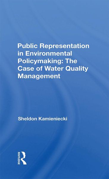 Produktbild: Public Representation In Environmental Policymaking
