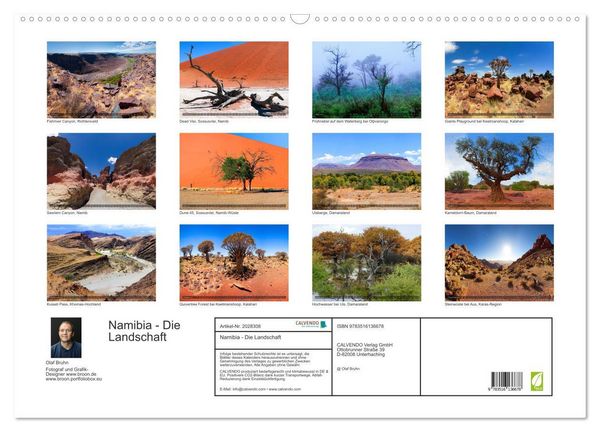 Produktbild: Namibia - Die Landschaft (Wandkalender 2026 DIN A2 quer), CALVENDO Monatskalender
