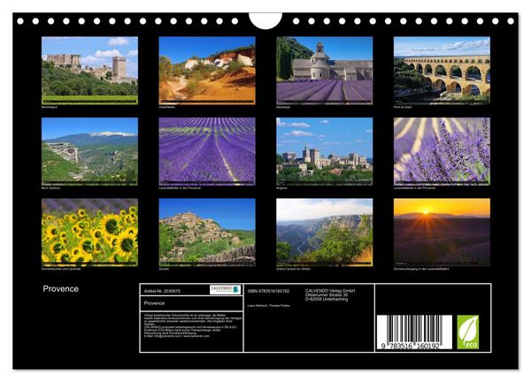Produktbild: Provence (Wandkalender 2026 DIN A4 quer), CALVENDO Monatskalender