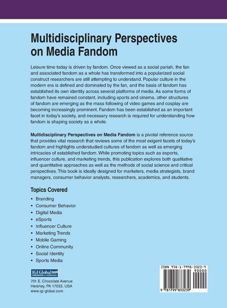 Produktbild: Multidisciplinary Perspectives on Media Fandom