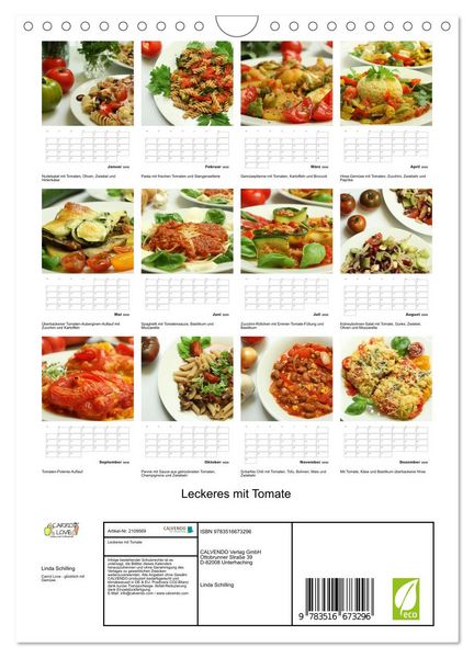 Produktbild: Leckeres mit Tomate (Wandkalender 2026 DIN A4 hoch), CALVENDO Monatskalender