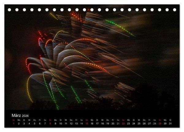 Produktbild: Das Feuerwerk (Tischkalender 2026 DIN A5 quer), CALVENDO Monatskalender