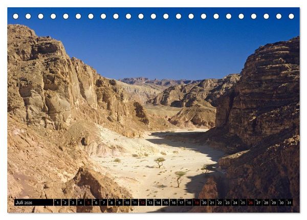 Produktbild: Sinai - Landschaft aus Fels und Sand (Tischkalender 2026 DIN A5 quer), CALVENDO Monatskalender