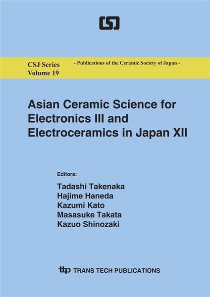 Produktbild: Asian Ceramic Science for Electronics III and Electroceramics in Japan XII