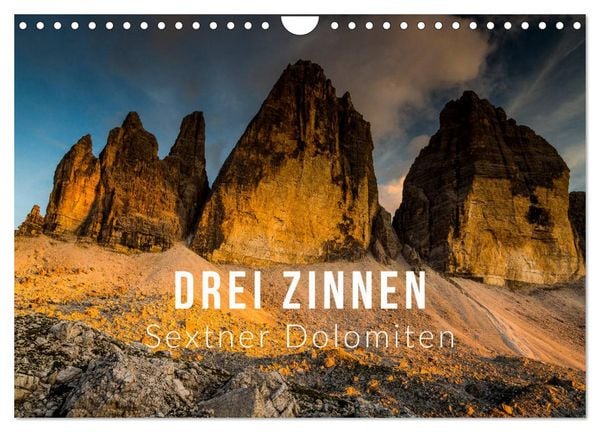 Produktbild: Drei Zinnen. Sextner Dolomiten (Wandkalender 2026 DIN A4 quer), CALVENDO Monatskalender