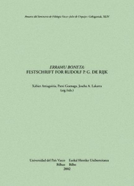 Produktbild: Erramu boneta : festschrift for Rudolf P.G. de Rijk