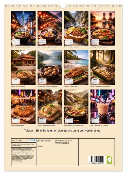 Produktbild: Taiwan &ndash; Eine Schlemmerreise durchs Land der Nachtm&auml;rkte (Wandkalender 2027 DIN A3 hoch), CALVENDO Monatskalender