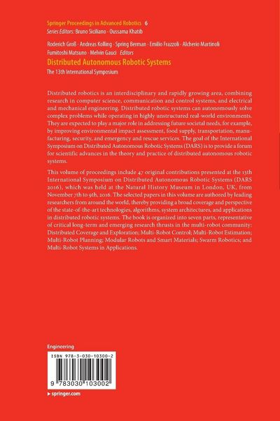 Produktbild: Distributed Autonomous Robotic Systems