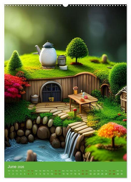 Produktbild: Tiny Fairy Havens (High Quality Premium Wall Calendar 2026 DIN A2 portrait),CALVENDO 12 Month Wall Calendar