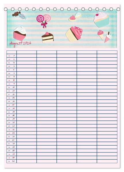 Produktbild: Unser buntes Familienleben (Tischkalender 2026 DIN A5 hoch), CALVENDO Monatskalender