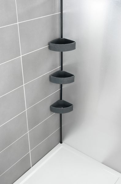 Produktbild: Teleskop-Eckregal Mod. Villata, mit 3 K&ouml;rben aus hochwertigem Polyresin