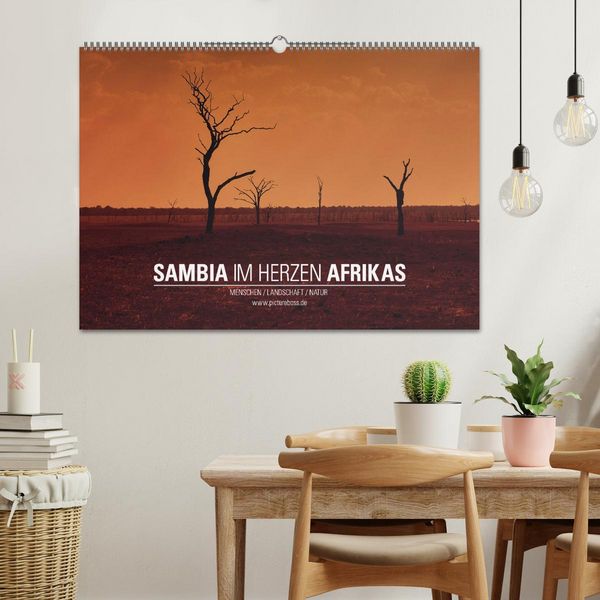 Produktbild: SAMBIA IM HERZEN AFRIKAS (Wandkalender 2026 DIN A2 quer), CALVENDO Monatskalender