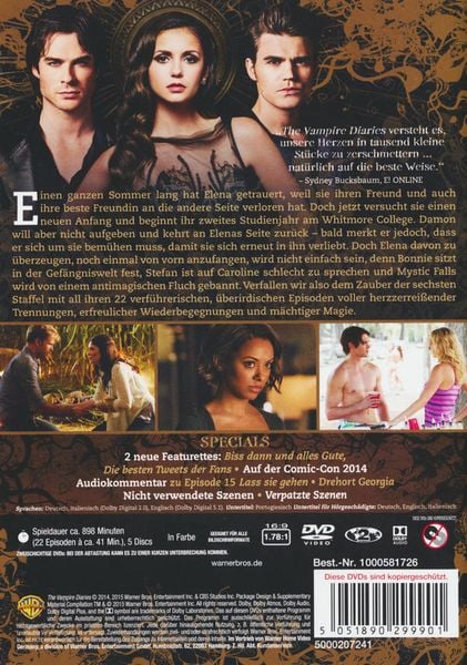 Produktbild: The Vampire Diaries - Staffel 6 [5 DVDs]