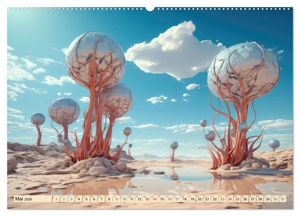 Produktbild: Surrealismus trifft W&uuml;ste (Wandkalender 2026 DIN A2 quer), CALVENDO Monatskalender