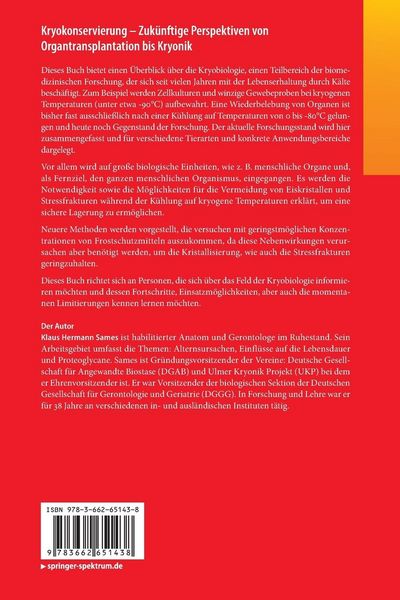 Produktbild: Kryokonservierung - Zukünftige Perspektiven von Organtransplantation bis Kryonik