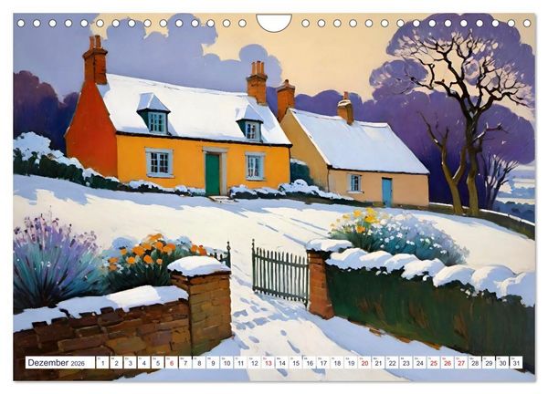 Produktbild: Englische Cottages (Wandkalender 2026 DIN A4 quer), CALVENDO Monatskalender