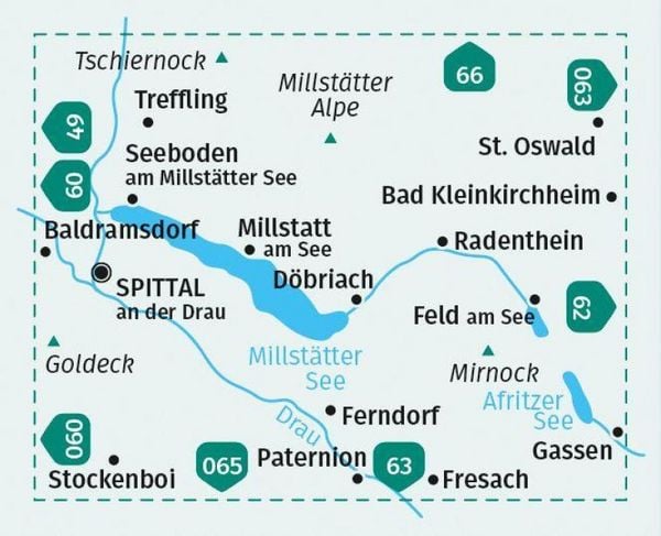 Produktbild: KOMPASS Wanderkarte 066 Millst&auml;tter See 1:25.000