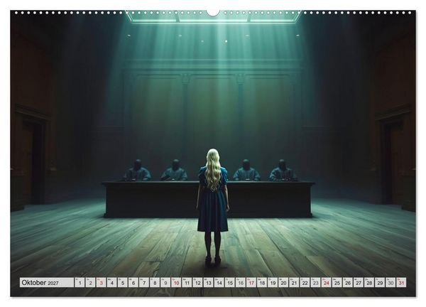 Produktbild: Alice &ndash; Eine Reise durch das Wunderland (hochwertiger Premium Wandkalender 2027 DIN A2 quer), Kunstdruck in Hochglanz