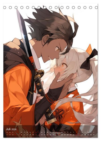 Produktbild: Verliebt in Manga (Tischkalender 2026 DIN A5 hoch), CALVENDO Monatskalender