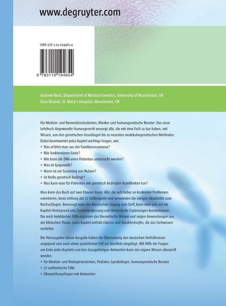 Produktbild: Angewandte Humangenetik