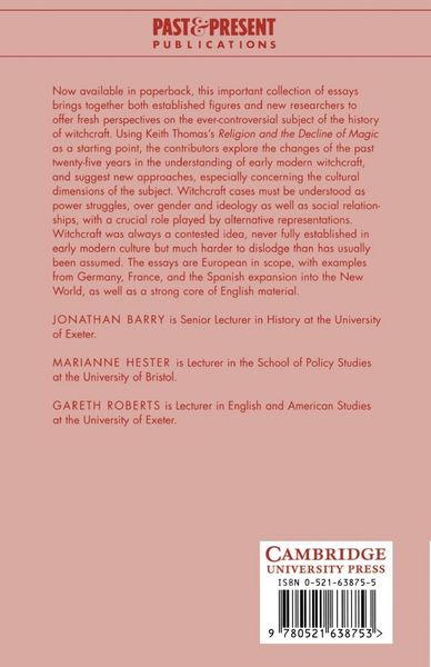 Produktbild: Witchcraft in Early Modern Europe