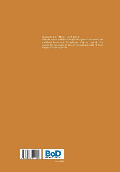 Produktbild: Pflegetagebuch f&uuml;r 3 Monate - inkl. Notizbuch