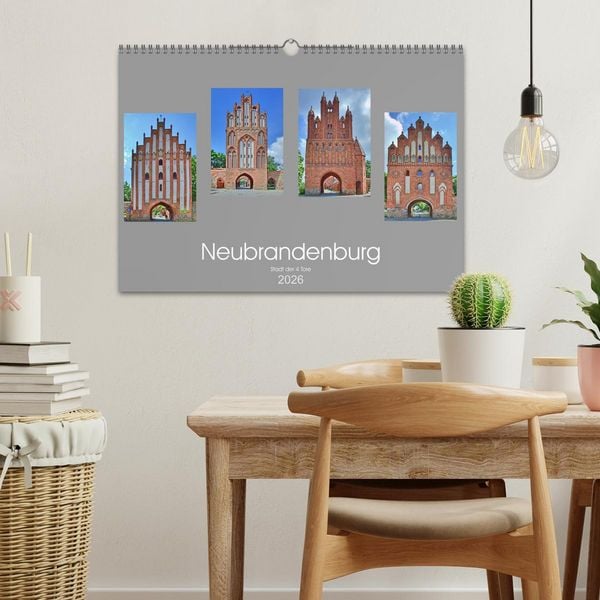 Produktbild: Neubrandenburg - Stadt der 4 T&uuml;rme (Wandkalender 2026 DIN A3 quer), CALVENDO Monatskalender