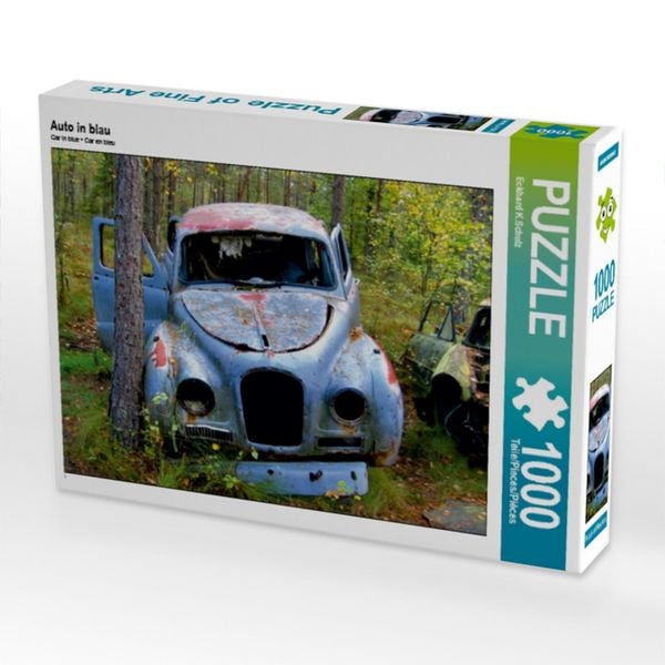CALVENDO Puzzle Auto in blau | 1000 Teile Lege-Größe 64x48cm Foto-Puzzle für glückliche Stunden