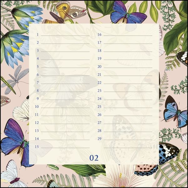 Produktbild: Immerwährender Geburtstagskalender floral – Archive by Portico Designs – Quadrat-Format 24 x 24 cm